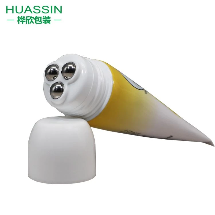 plastic cosmetic massage roller ball tube