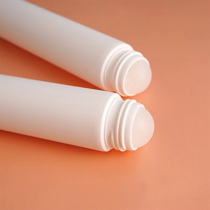 100g Customized Logo White PE Cosmetic Plastic Packaging Tube Deodorant Tube Skincare Container Massage Cream Roller Tube