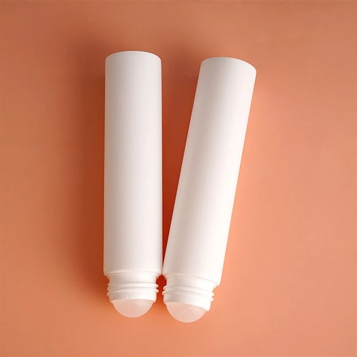100g Customized Logo White PE Cosmetic Plastic Packaging Tube Deodorant Tube Skincare Container Massage Cream Roller Tube