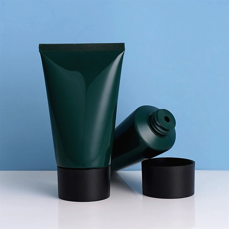 100ml Glossy Plastic Squeeze Cream Sunscreen Cosmetics Plastic Packaging Lotion Cream Tubes Skincare Container With Screw Lid