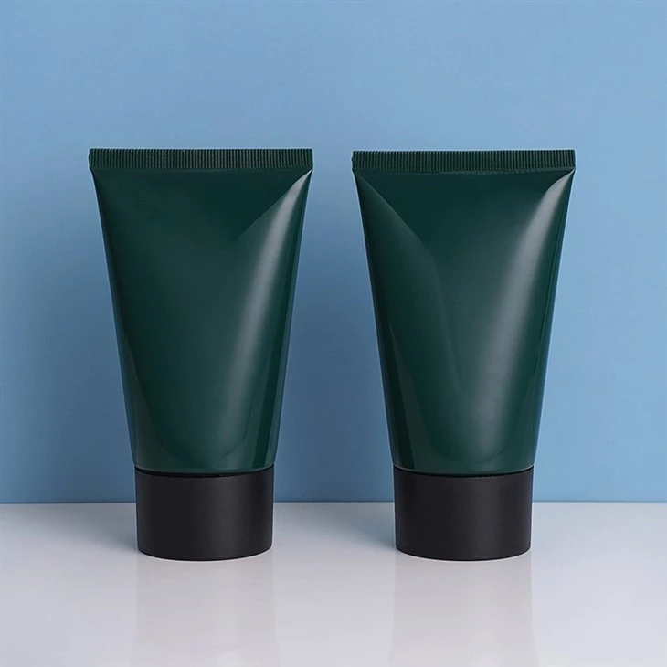100ml Glossy Plastic Squeeze Cream Sunscreen Cosmetics Plastic Packaging Lotion Cream Tubes Skincare Container With Screw Lid