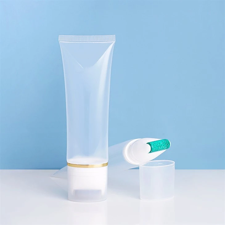 120ml Plastic Squeeze Cosmetic Massage Neck Cream Face Cream Massage Cream Tube With Silicone Roller Applicator