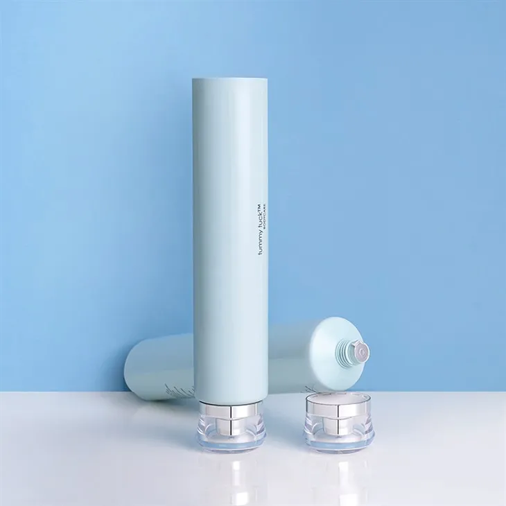 150ml Gloss Coating Cosmetic Packaging Empty Cream PE Plastic Soft Squeeze Skincare Container Cream Tube With Screw Lid