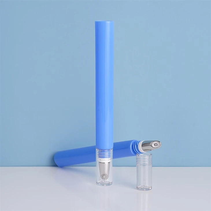 15ml Cosmetic Plastic Packaging Squeeze Cream Container Roller Eye Cream Tube With Metal Applicator