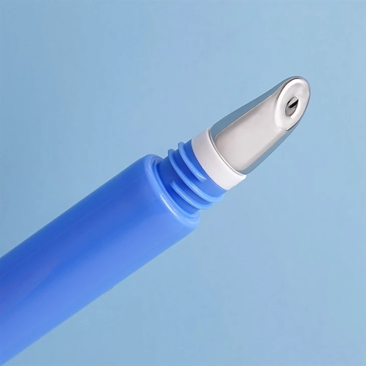 15ml Cosmetic Plastic Packaging Squeeze Cream Container Roller Eye Cream Tube With Metal Applicator
