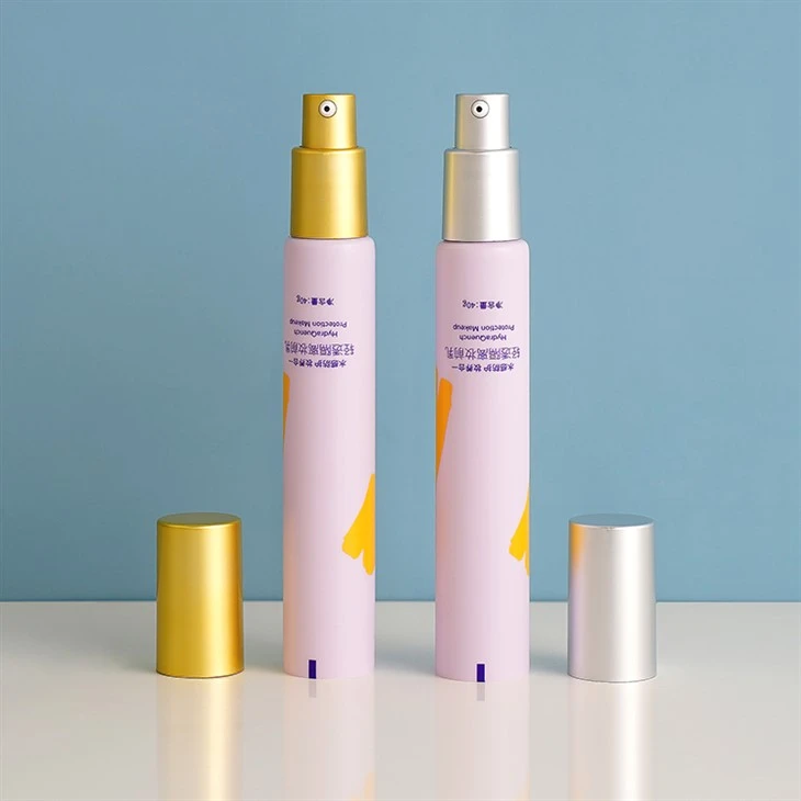 40ml Custom Eco Friendly Empty Plastic BB Cream Cosmetic Moisturizer Sunscreen Airless Pump Tube With Silver Airless Pump