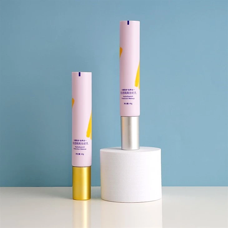 40ml Custom Eco Friendly Empty Plastic BB Cream Cosmetic Moisturizer Sunscreen Airless Pump Tube With Silver Airless Pump