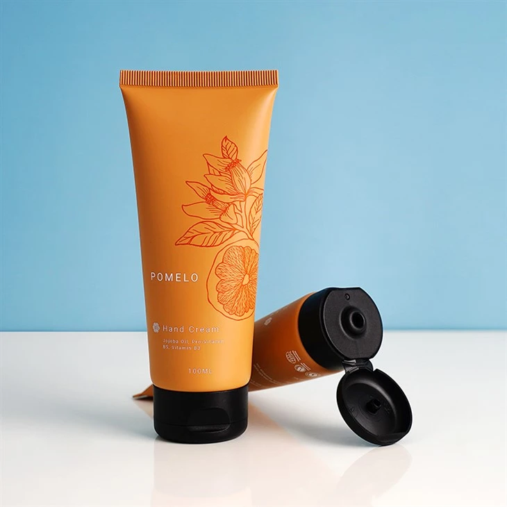 50ml 100ml Custom Logo PE Plastic Cosmetic Tube Skincare Container Cream Hand Cream Packaging Tube With Flip-cap