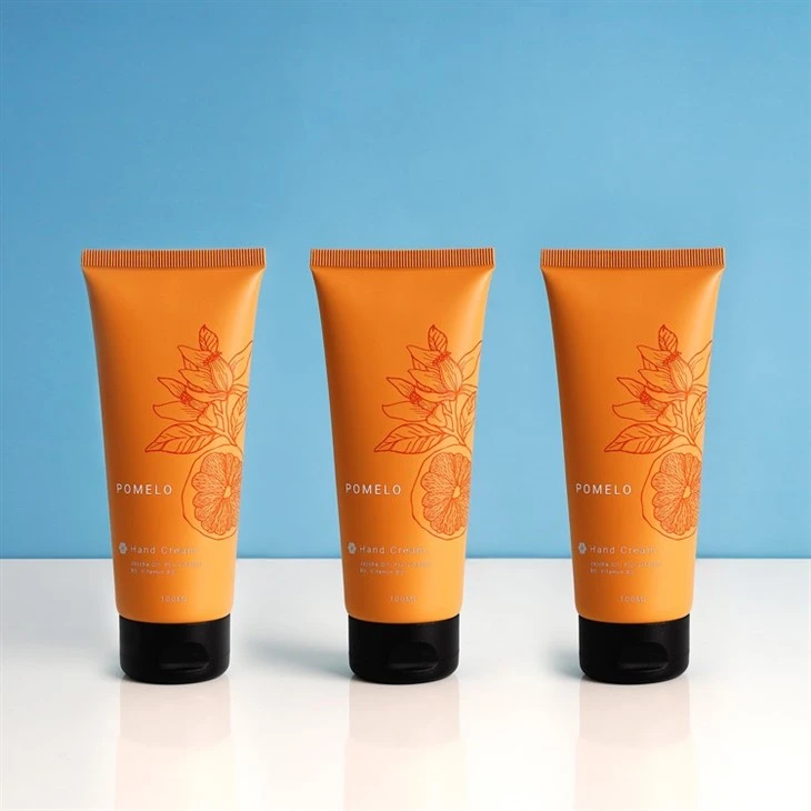 50ml 100ml Custom Logo PE Plastic Cosmetic Tube Skincare Container Cream Hand Cream Packaging Tube With Flip-cap