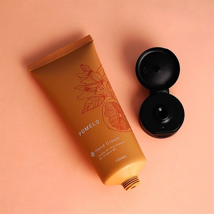 50ml 100ml Custom Logo PE Plastic Cosmetic Tube Skincare Container Cream Hand Cream Packaging Tube With Flip-cap
