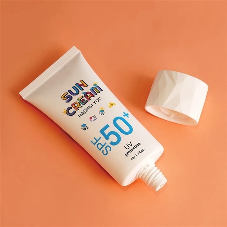 50ml Empty Flat Cosmetic Plastic Skincare Container Tube Hand Cream Packaging Sunscreen Packaging Tube