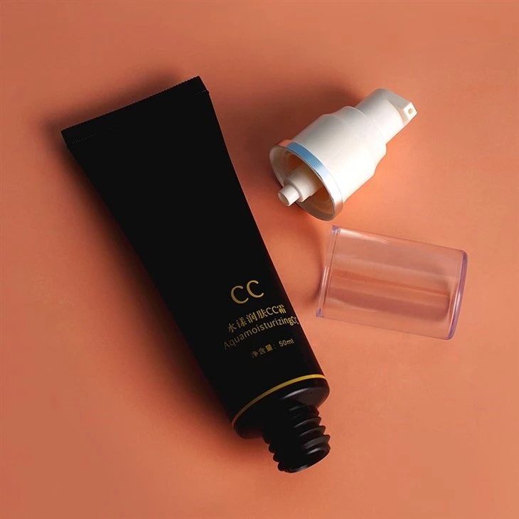 50ml OEM Plastic Squeeze Cosmetic Packaging Soft Tube CC Cream BB Cream Skincare Container Airless Pump Tube