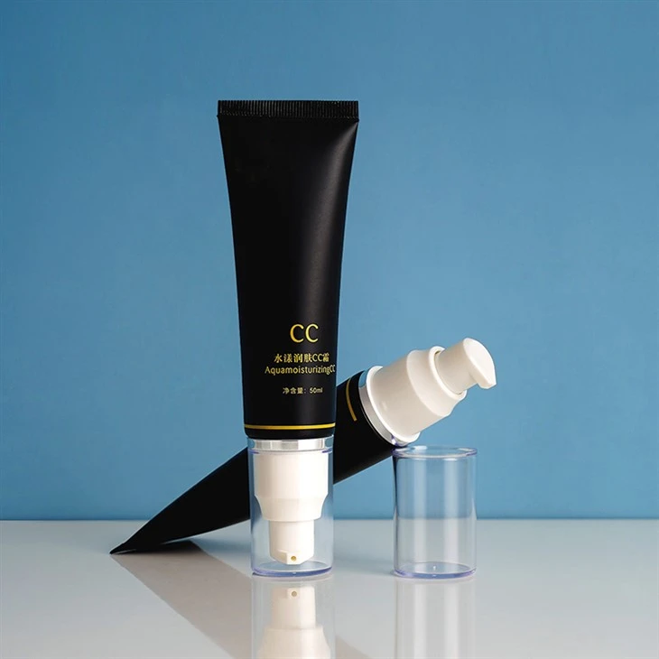50ml OEM Plastic Squeeze Cosmetic Packaging Soft Tube CC Cream BB Cream Skincare Container Airless Pump Tube