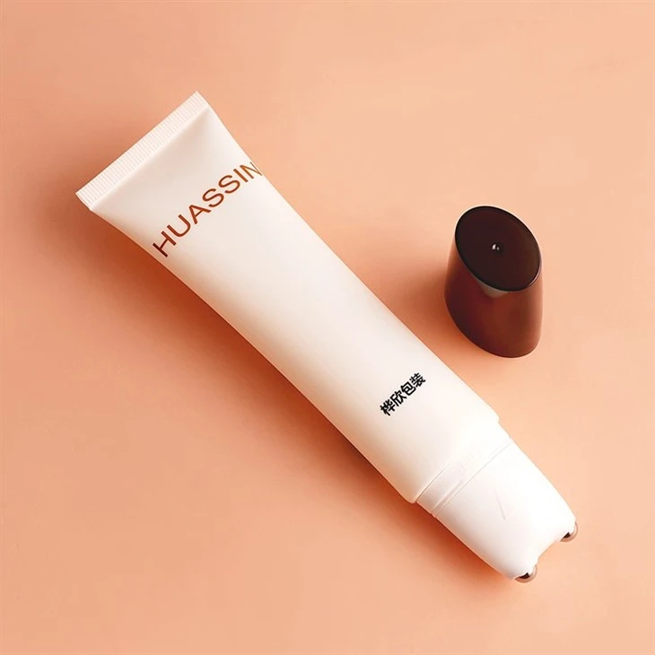 60ml Empty Printing Massage Cream Tube With Metal Zinc Roller Applicator