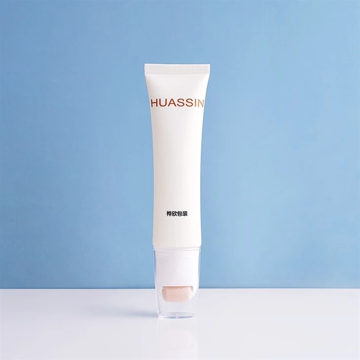 60ml Make-up Skincare Cream Container Foundation Concealer Tube With Sponge Applicator