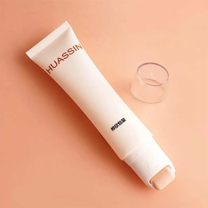 60ml Make-up Skincare Cream Container Foundation Concealer Tube With Sponge Applicator