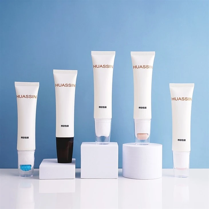 80ml Facial Skincare Cream Packaging Tube With Massage Applicator