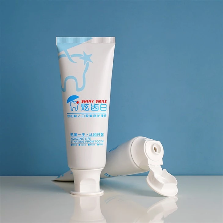80ml Offset Printing Customized Logo White Color ABL Aluminum Plastic Squeeze Tube Packaging Skincare Container Toothpaste Tube
