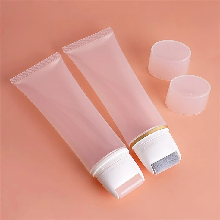 Cosmetic Cream Lotion Soft Packaging Squeeze Massage Skincare Container Cream Packaging Tube With Silicone Roll