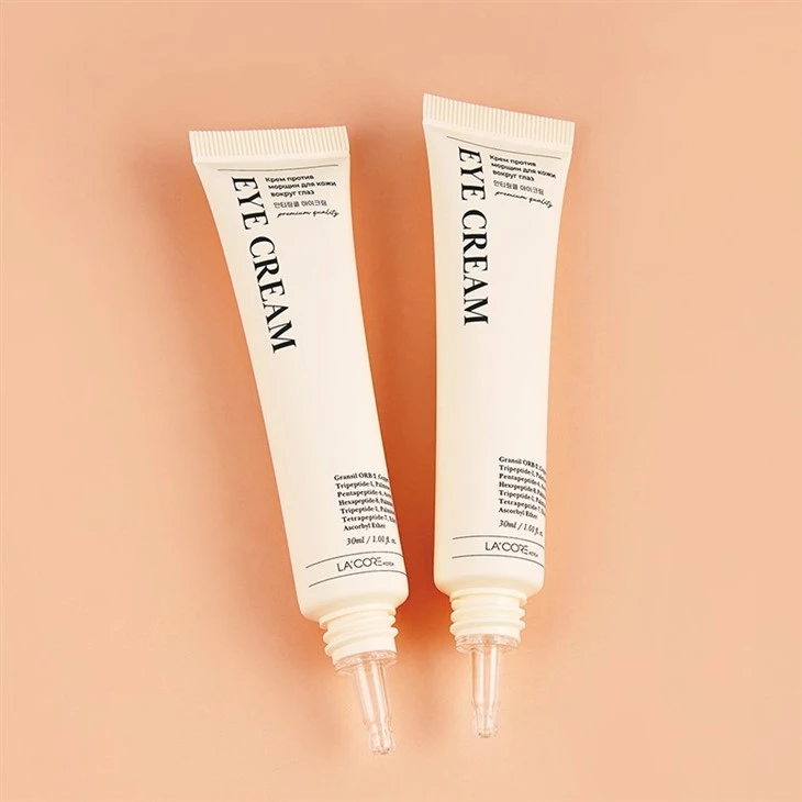 Custom Cosmetic Plastic Packaging Eye Cream Tube With Dropper Applicator