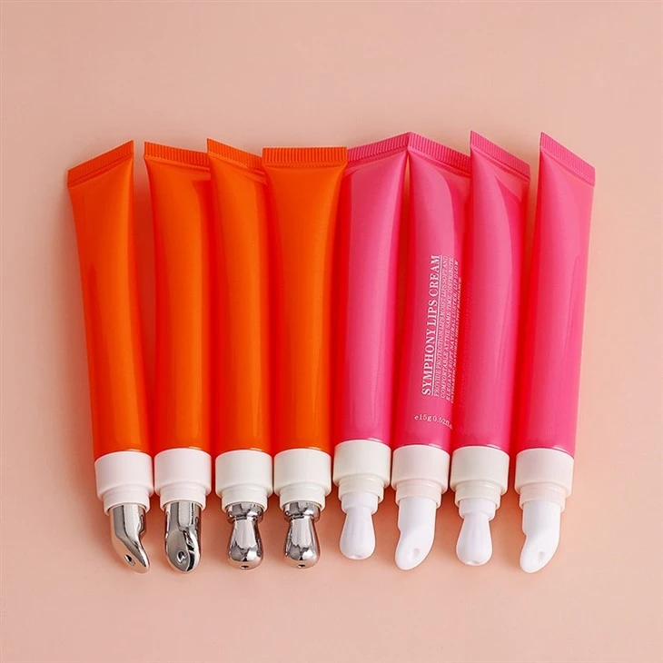 Empty Plastic Cream Soft Cosmetic Squeeze Tubes Lipgloss Container Lip Balm Cream Squeeze Tube With Ceramic Applicator