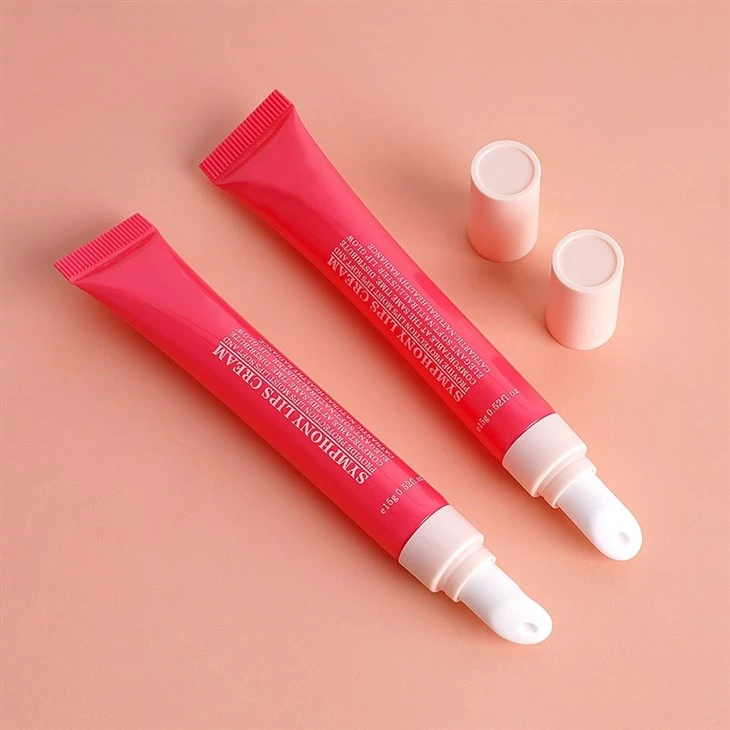 Empty Plastic Cream Soft Cosmetic Squeeze Tubes Lipgloss Container Lip Balm Cream Squeeze Tube With Ceramic Applicator