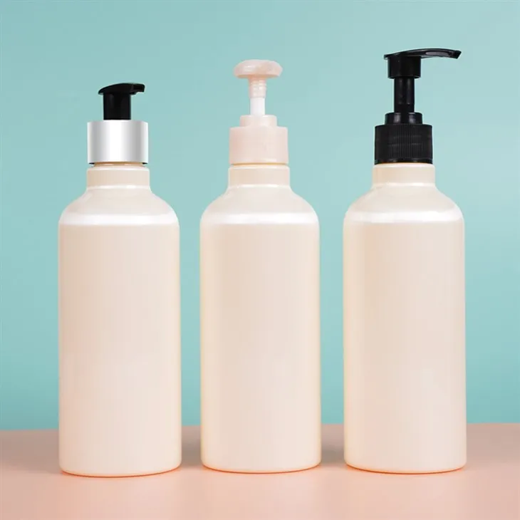300ml 650ml Round Shaped PET Plastic Packaging Skincare Containers Shampoo Container Lotion Pump Bottle