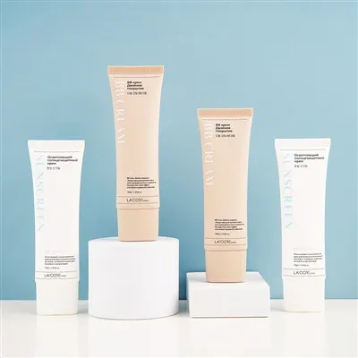 Flat Oval Squeeze Sunscreen BB Cream Tube