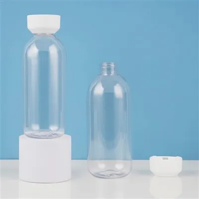 Transparent PET Face Lotion Packaging Bottle With Screw Cap