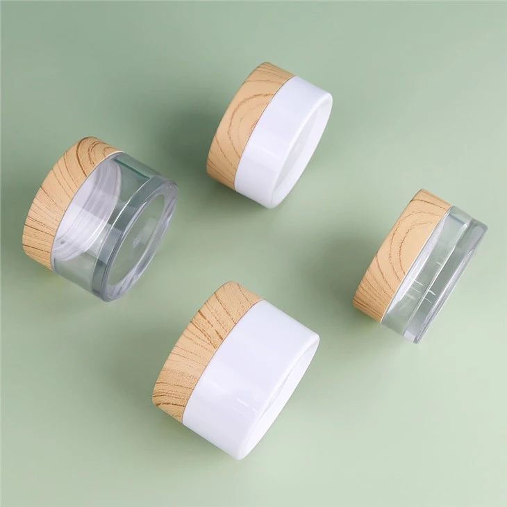 Plastic Jar With Bamboo Lid Plastic Jar With Bamboo Lid