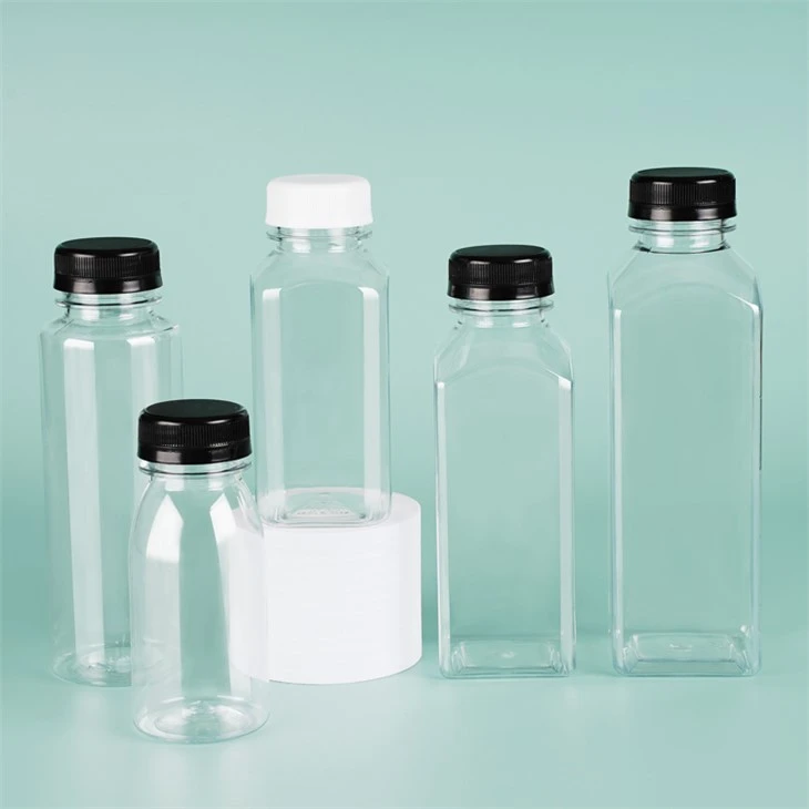 Food Grade Clear 10oz 12oz Juicer Bottle With Screw Cap