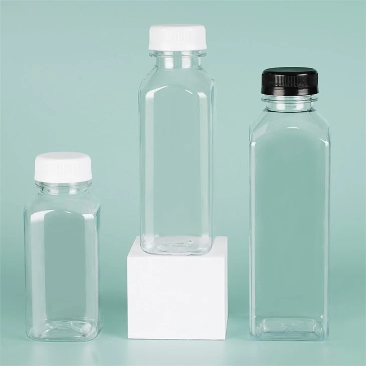 Food Grade Clear 10oz 12oz Juicer Bottle With Screw Cap