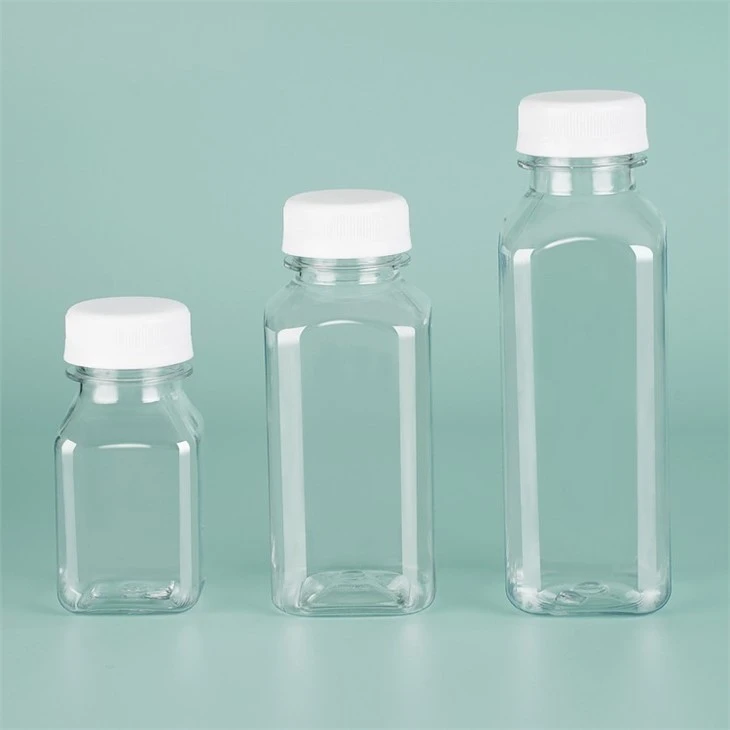 Food Grade Clear 10oz 12oz Juicer Bottle With Screw Cap