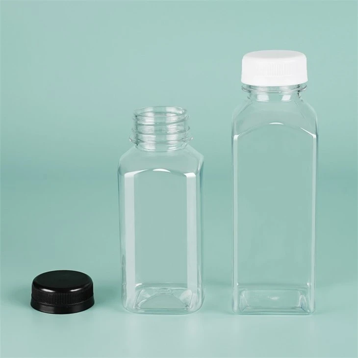 Food Grade Clear 10oz 12oz Juicer Bottle With Screw Cap