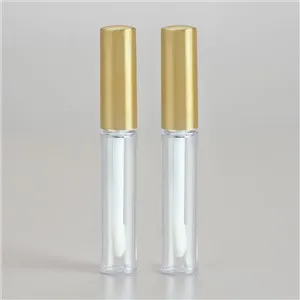 5ml 10ml 15m Customized Color Lip Gloss Tube With Gold Cap